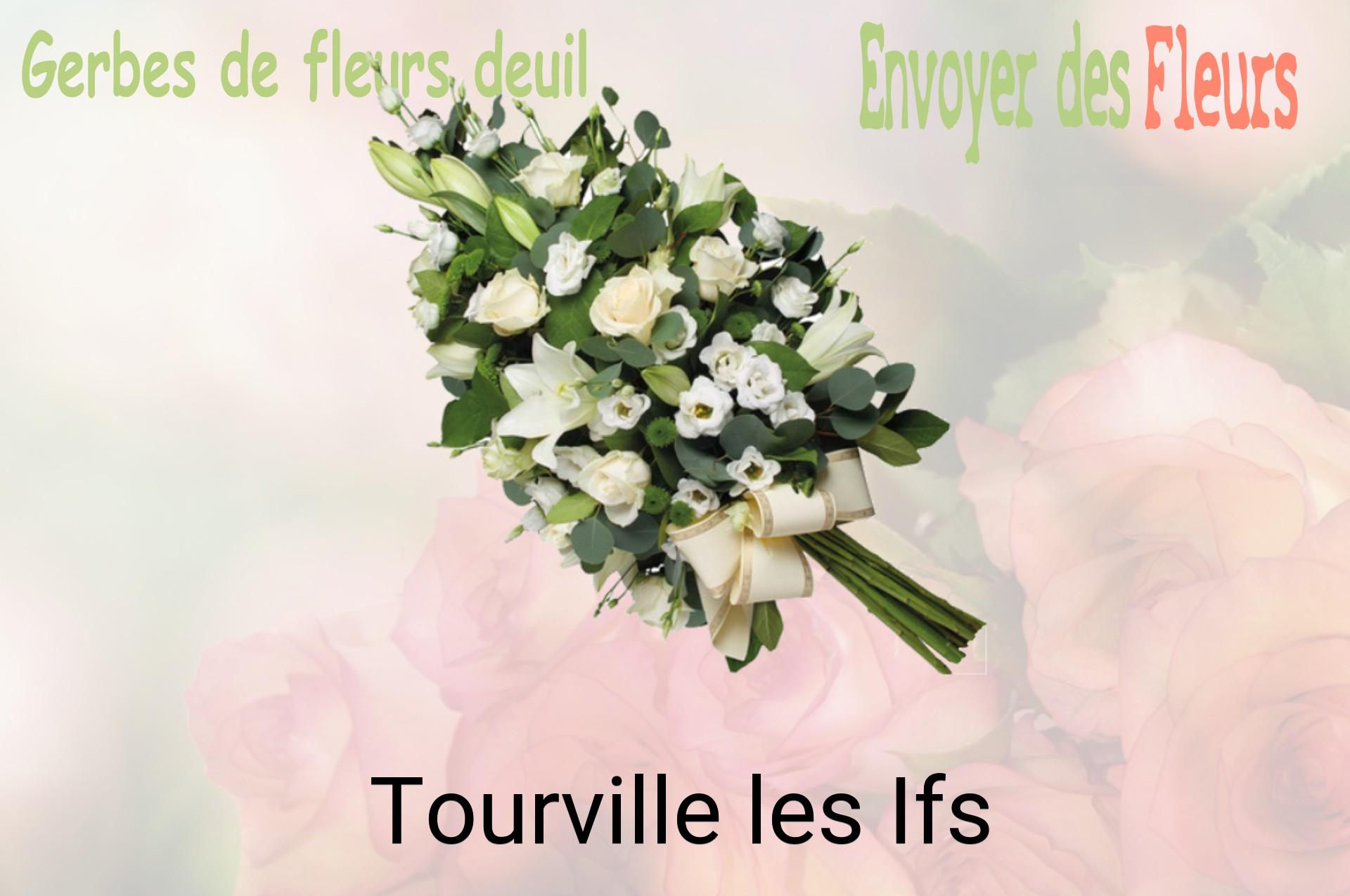 Gerbe de fleurs de deuil livrée à Tourville-les-Ifs
